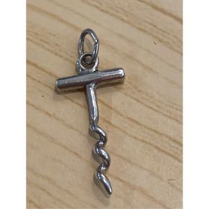 .925 Wine Bottle Opener Sterling Silver Jewelry Charm # corkscrew #vintage #wine